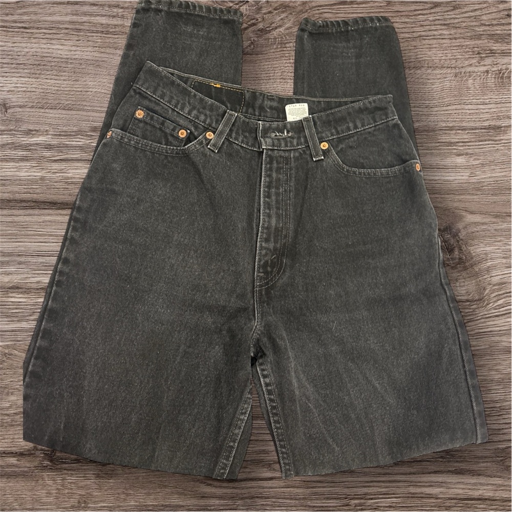 Levi’s Faded Black Vintage 90’s Classic Denim Jeans Slim Fit Tapered Leg 11 JR